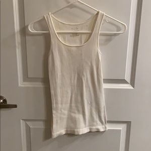 White Ribbed Workout Tank